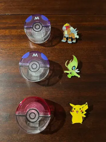 몬스터볼 핀 배지 3개 세트