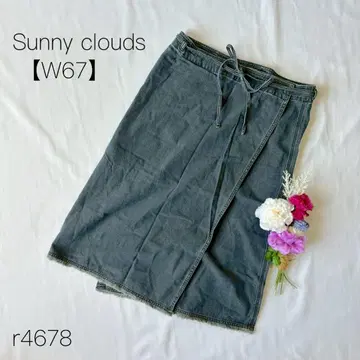 써니클라우드 펠리시모 데님 랩 스커트 캐주얼 코디 W67