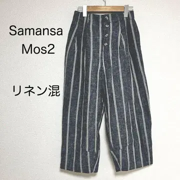 *사만사 모스모스* 린넨 혼방 스트라이프 벌룬 팬츠 *이지 팬츠*