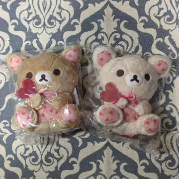 리락쿠마 스토어 한정판 모으는 봉제 인형 하트 테마 리락쿠마 코리락쿠마