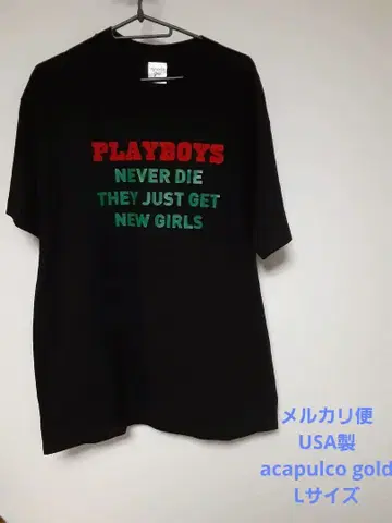 메루카리 택배 USA제 아카풀코 골드 T셔츠 L 사이즈 Playboys