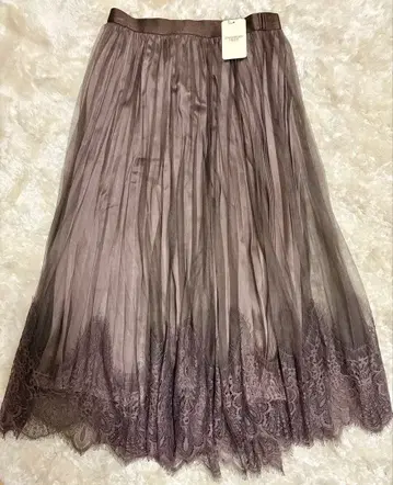 미사용 택 포함 StrawberryFields 튤 레이스 롱 스커트