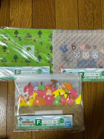 모여봐요 동물의 숲 제일복권 지퍼백 3종 세트