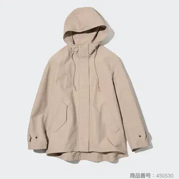 유니클로 코튼 블렌드 후드티 여성용 S 베이지