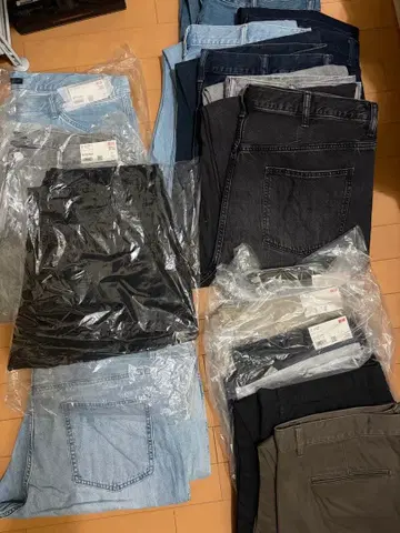 유니클로 데님 팬츠 치노 팬츠 세트 판매