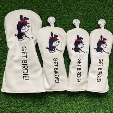 4세트 새상품 도라에몽 골프 헤드커버 1W+FW+UT+UT 화이트