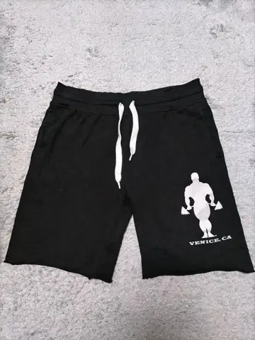 GOLD'S GYM 골드짐 맨투맨 하프 팬츠 블랙 XL