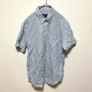 Abercrombie & Fitch 반팔 셔츠 스트라이프 블루 S 사이즈