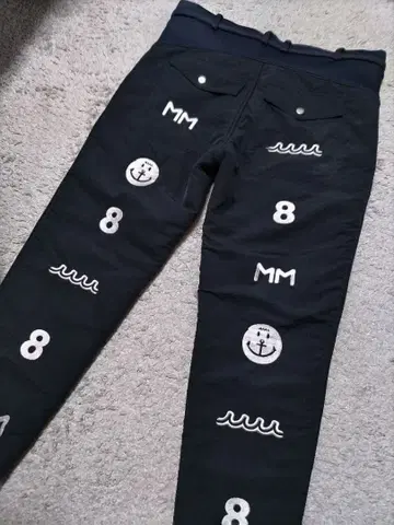 무타 마린 본딩 조거 팬츠 네이비