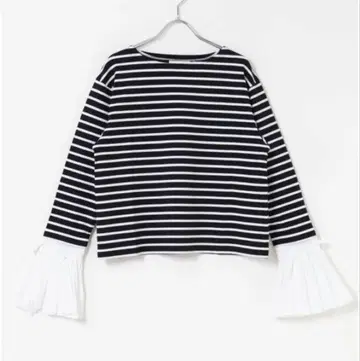 [ 완판템 ] Mewl 셔츠 슬리브 보더 TOPS