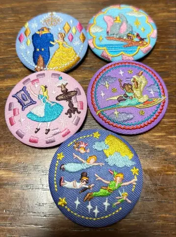 디즈니 자수 캔뱃지 5개 세트