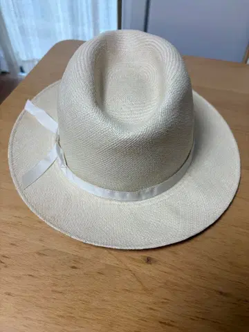 STETSON 화이트 스트로우 햇 58cm
