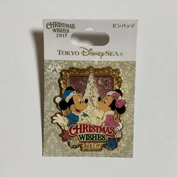 디즈니씨 크리스마스 2017 핀 배지 미키마우스 미니 마우스