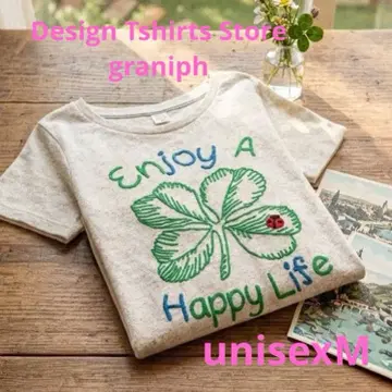 그라니프 네잎클로버 무당벌레 자수 T셔츠 M