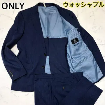 [컨디션 최상 현행] ONLY 비즈니스 정장 스트라이프 워셔블 셋업 M