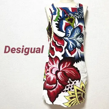 Desigual 화이트 아트 패턴 원피스 개성파 개성적