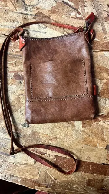 HERZ 천연 가죽 브라운 숄더백