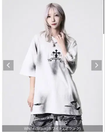 아크로 도쿄. REFLEM 롱 T 화이트 x 블랙