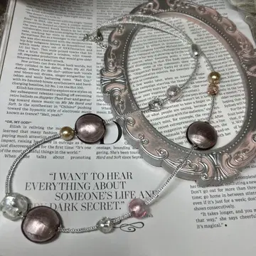 이탈리아제 베네치아 유리 롱 목걸이