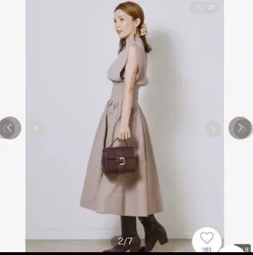 SNIDEL 니트 베스트 콤비 볼륨 원피스 size 0