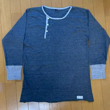 프리휠러스 헨리넥 칠부 소매 티셔츠 42 그레이