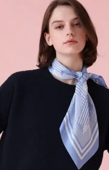 ANAYI 스카프 반다나 스트라이프 플라워 스카프 여성용 70 x 70