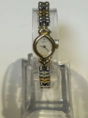 SEIKO 아날로그 손목시계 골드 실버