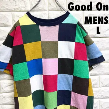 Good On(굿온) 패치워크 T셔츠 USA제 남성용 L 사이즈