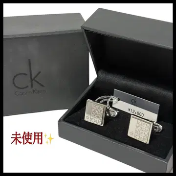 미사용 박스 포함 캘빈클라인 커프스 링크 커프스 실버