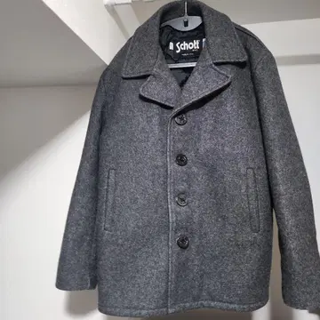 Schott 울 피 코트 42 그레이