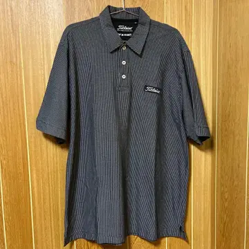 타이틀리스트 피케 셔츠 골프 셔츠 타이틀리스트 그레이 x 블랙