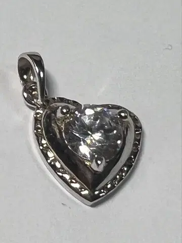 하트형 크리스탈 실버 925 펜던트