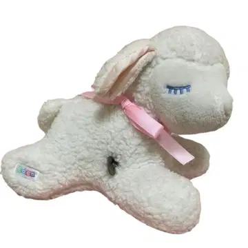 레트로 eden 양 봉제 인형 화이트