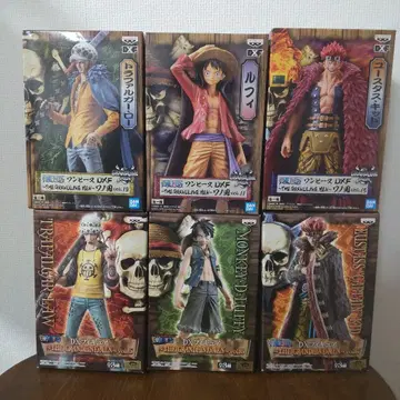 원피스 루피&키드&로우 피규어 2년 전&2년 후 의상 세트