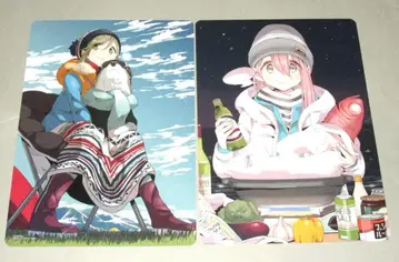 유루캠 각카미가하라 나데시코 이누야마 아오 특전 비주얼 보드 2종 세트