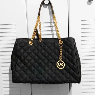 [ 미사용 ] MK 퀼팅 토트 A4 가능 2WAY 블랙 ]