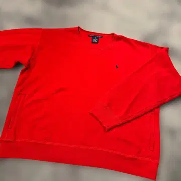 랄프 로렌 포켓 부착 원포인트 맨투맨 L