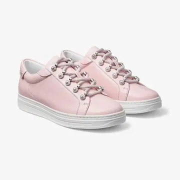 지미추 핑크 가죽 스니커즈 펄 ANTIBES F 40