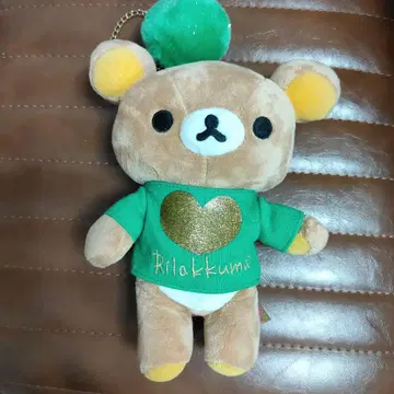 리락쿠마 봉제 인형 마스코트 파우치 체인 포함