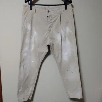 DSQUARED2 페인트 지퍼 데님 치노 팬츠 48 디스퀘어드