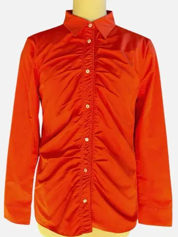 JIL SANDER 질 샌더 오렌지 긴팔 셔츠 38