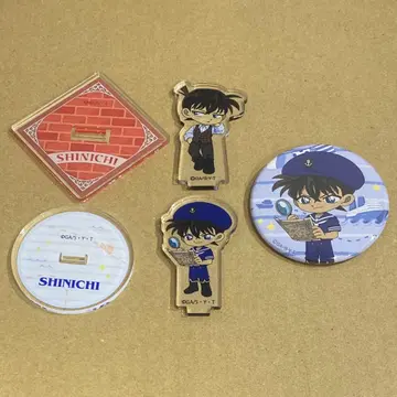 코난 카페 남도일(쿠도 신이치) 레트로 캔뱃지 미니 아크릴 스탠드 마린