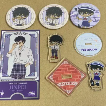 코난 카페 마츠다 진페이 마린 레트로 캔뱃지 미니 아크릴 스탠드