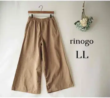 새상품 할인 LL 베이지 웨스밴딩 트윌 와이드 팬츠 하의 빅 사이즈