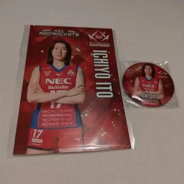 NEC 레드 로케츠 가와사키 이토 카즈하 선수 카드 캔 배지