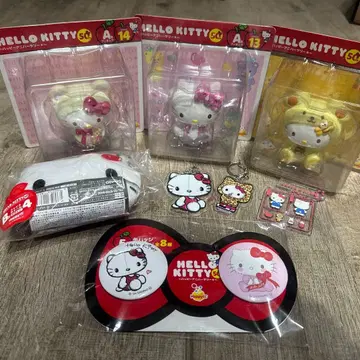 헬로키티 50주년 해피 복권 A상, B상, F상 아크릴 키링 세트