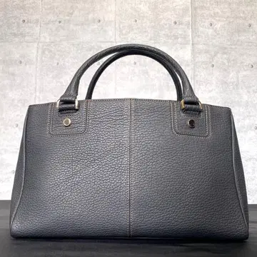 미사용급 WAKO 와코 긴자 와코 주름 가죽 다크 그레이 핸드백