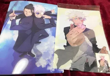 주술회전 회옥옥절 클리어 파일 홀더, 클리어 파일, 스티커