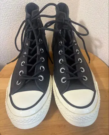 [ 즉시 구매 OK ] 컨버스 올스타 ( 가죽 ) 하이컷 블랙 23cm