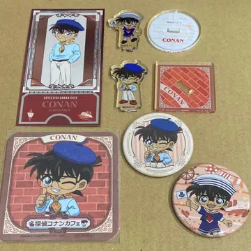 코난 카페 에도가와 코난 마린 레트로 캔뱃지 미니 아크릴 스탠드 SD